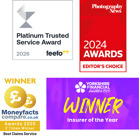 A collection of images showing the awards that The Insurance Emporium has won